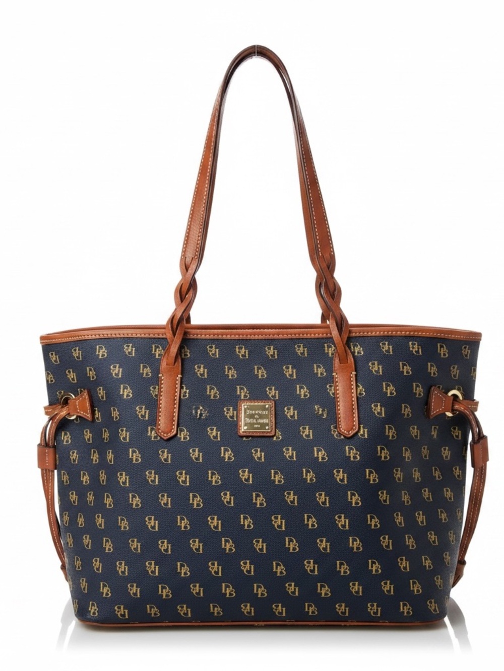 NWT Dooney & Bourke Bailey Navy & Brown Signature Logo Tote